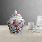 Maxbell Maxbell Glazed Hand Painted Ceramic Ginger Jar Home Decor Accent Art Decoration