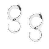 Maxbell Maxbell 2Pcs Adjustable Storage Hooks Portable Stable for Wardrobe Dormitory Pantry