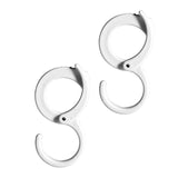 Maxbell Maxbell 2Pcs Adjustable Storage Hooks Portable Stable for Wardrobe Dormitory Pantry