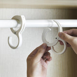Maxbell Maxbell 2Pcs Adjustable Storage Hooks Portable Stable for Wardrobe Dormitory Pantry
