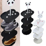 Maxbell Children Shoe Rack Shoe Shelf Standing Shoe Organizer for Entryway Hallway Panda