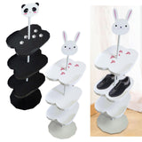 Maxbell Children Shoe Rack Shoe Shelf Standing Shoe Organizer for Entryway Hallway Panda