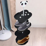 Maxbell Children Shoe Rack Shoe Shelf Standing Shoe Organizer for Entryway Hallway Panda