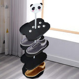 Maxbell Children Shoe Rack Shoe Shelf Standing Shoe Organizer for Entryway Hallway Panda