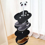 Maxbell Children Shoe Rack Shoe Shelf Standing Shoe Organizer for Entryway Hallway Panda