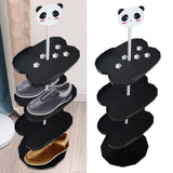 Maxbell Children Shoe Rack Shoe Shelf Standing Shoe Organizer for Entryway Hallway Panda