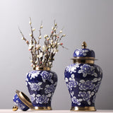 Maxbell Maxbell Ginger Jar Centerpiece Glazed Smooth for Home Living Room Floral Arrangement