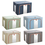 Maxbell Foldaway Quilt Organizer Bin 24L Practical Container for home Navy blue