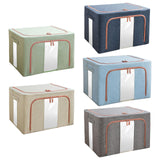 Maxbell Foldaway Quilt Organizer Bin 24L Practical Container for home Navy blue