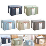 Maxbell Foldaway Quilt Organizer Bin 24L Practical Container for home Navy blue