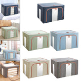 Maxbell Foldaway Quilt Organizer Bin 24L Practical Container for home Navy blue