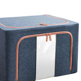Maxbell Foldaway Quilt Organizer Bin 24L Practical Container for home Navy blue