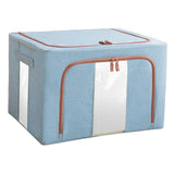 Maxbell Foldaway Quilt Organizer Bin 24L Practical Container for home Blue