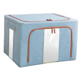 Maxbell Foldaway Quilt Organizer Bin 24L Practical Container for home Blue