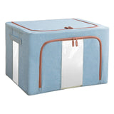Maxbell Foldaway Quilt Organizer Bin 24L Practical Container for home Blue