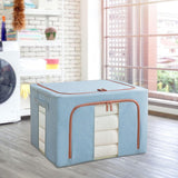 Maxbell Foldaway Quilt Organizer Bin 24L Practical Container for home Blue
