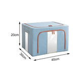 Maxbell Foldaway Quilt Organizer Bin 24L Practical Container for home Blue