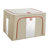Maxbell Foldaway Quilt Organizer Bin 24L Practical Container for home Beige