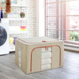 Maxbell Foldaway Quilt Organizer Bin 24L Practical Container for home Beige