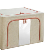 Maxbell Foldaway Quilt Organizer Bin 24L Practical Container for home Beige