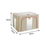 Maxbell Foldaway Quilt Organizer Bin 24L Practical Container for home Beige