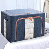 Maxbell Clothes Storage Bag Organizer 66L Clear Window for Toys Bed Sheets Comforter Navy