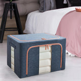 Maxbell Clothes Storage Bag Organizer 66L Clear Window for Toys Bed Sheets Comforter Navy