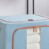 Maxbell Clothes Storage Bag Organizer 66L Clear Window for Toys Bed Sheets Comforter Blue