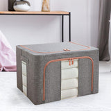 Maxbell Clothes Storage Bag Organizer 66L Clear Window for Toys Bed Sheets Comforter Gray