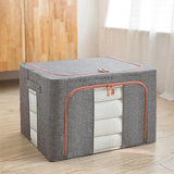 Maxbell Clothes Storage Bag Organizer 66L Clear Window for Toys Bed Sheets Comforter Gray