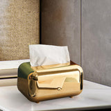 Maxbell Tissue Holder Multipurpose Elegant Rectangular for Dorm Night Stands Vehicle Aureate