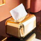 Maxbell Tissue Holder Multipurpose Elegant Rectangular for Dorm Night Stands Vehicle Aureate
