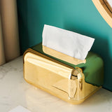 Maxbell Tissue Holder Multipurpose Elegant Rectangular for Dorm Night Stands Vehicle Aureate