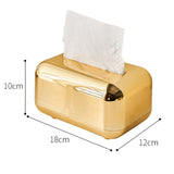 Maxbell Tissue Holder Multipurpose Elegant Rectangular for Dorm Night Stands Vehicle Aureate