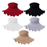 Maxbell Woman Winter Bib Pullover Collar Cover Neck Warmer Scarf Practical Cozy Red