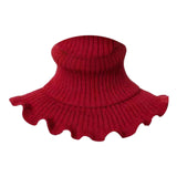 Maxbell Woman Winter Bib Pullover Collar Cover Neck Warmer Scarf Practical Cozy Red