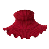 Maxbell Woman Winter Bib Pullover Collar Cover Neck Warmer Scarf Practical Cozy Red