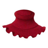 Maxbell Woman Winter Bib Pullover Collar Cover Neck Warmer Scarf Practical Cozy Red