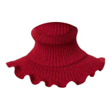 Maxbell Woman Winter Bib Pullover Collar Cover Neck Warmer Scarf Practical Cozy Red