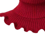 Maxbell Woman Winter Bib Pullover Collar Cover Neck Warmer Scarf Practical Cozy Red