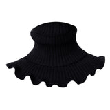 Maxbell Woman Winter Bib Pullover Collar Cover Neck Warmer Scarf Practical Cozy Black