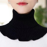 Maxbell Woman Winter Bib Pullover Collar Cover Neck Warmer Scarf Practical Cozy Black