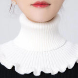 Maxbell Woman Winter Bib Pullover Collar Cover Neck Warmer Scarf Practical Cozy White