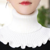Maxbell Woman Winter Bib Pullover Collar Cover Neck Warmer Scarf Practical Cozy White