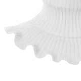 Maxbell Woman Winter Bib Pullover Collar Cover Neck Warmer Scarf Practical Cozy White