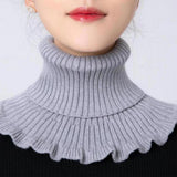 Maxbell Woman Winter Bib Pullover Collar Cover Neck Warmer Scarf Practical Cozy Grey