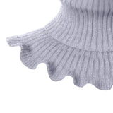 Maxbell Woman Winter Bib Pullover Collar Cover Neck Warmer Scarf Practical Cozy Grey