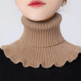 Maxbell Woman Winter Bib Pullover Collar Cover Neck Warmer Scarf Practical Cozy Brown