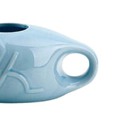 Maxbell 280ml Ceramic Neti Pot Nasal Irrigator Pot for Removes Dust Nose Washing Blue