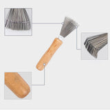 Maxbell Hair Grooming Brush Cleaner Effective Hair Brush Cleaner Wooden Handle